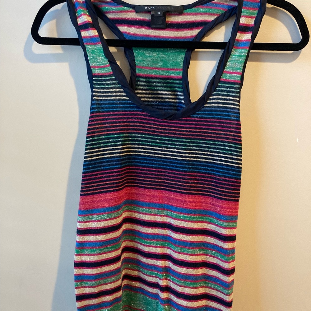 Marc by Marc Jacobs metallic knit tank